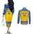 Custom Sweden Ice Hockey Couples Matching Off The Shoulder Long Sleeve Dress and Long Sleeve Button Shirt 2025 Go Champions Tre Kronor