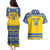 Custom Sweden Ice Hockey Couples Matching Puletasi and Hawaiian Shirt 2025 Go Champions Tre Kronor