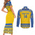 Custom Sweden Ice Hockey Couples Matching Short Sleeve Bodycon Dress and Long Sleeve Button Shirt 2025 Go Champions Tre Kronor