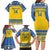 Custom Sweden Ice Hockey Family Matching Long Sleeve Bodycon Dress and Hawaiian Shirt 2025 Go Champions Tre Kronor