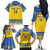 Custom Sweden Ice Hockey Family Matching Off The Shoulder Long Sleeve Dress and Hawaiian Shirt 2025 Go Champions Tre Kronor