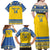 Custom Sweden Ice Hockey Family Matching Off Shoulder Maxi Dress and Hawaiian Shirt 2025 Go Champions Tre Kronor