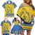 Custom Sweden Ice Hockey Family Matching Off Shoulder Short Dress and Hawaiian Shirt 2025 Go Champions Tre Kronor