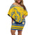 Custom Sweden Ice Hockey Family Matching Off Shoulder Short Dress and Hawaiian Shirt 2025 Go Champions Tre Kronor