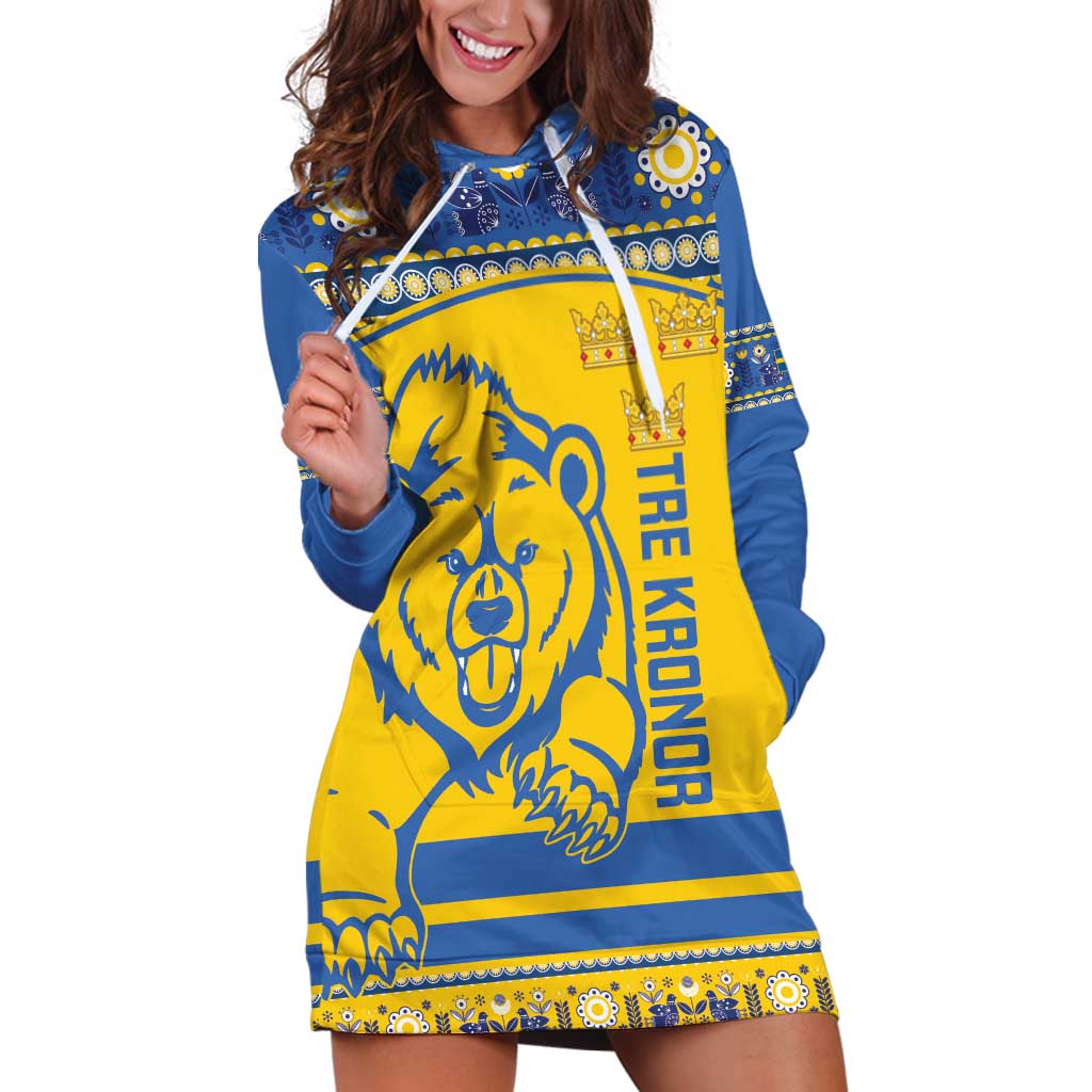 Custom Sweden Ice Hockey Hoodie Dress 2025 Go Champions Tre Kronor