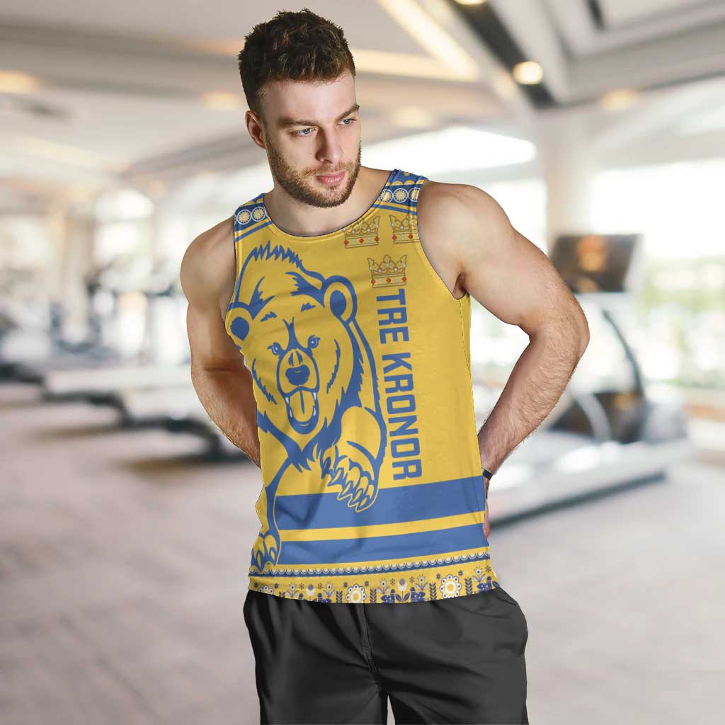 Custom Sweden Ice Hockey Men Tank Top 2025 Go Champions Tre Kronor