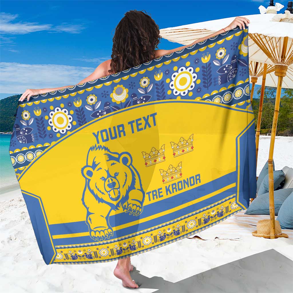 Custom Sweden Ice Hockey Sarong 2025 Go Champions Tre Kronor