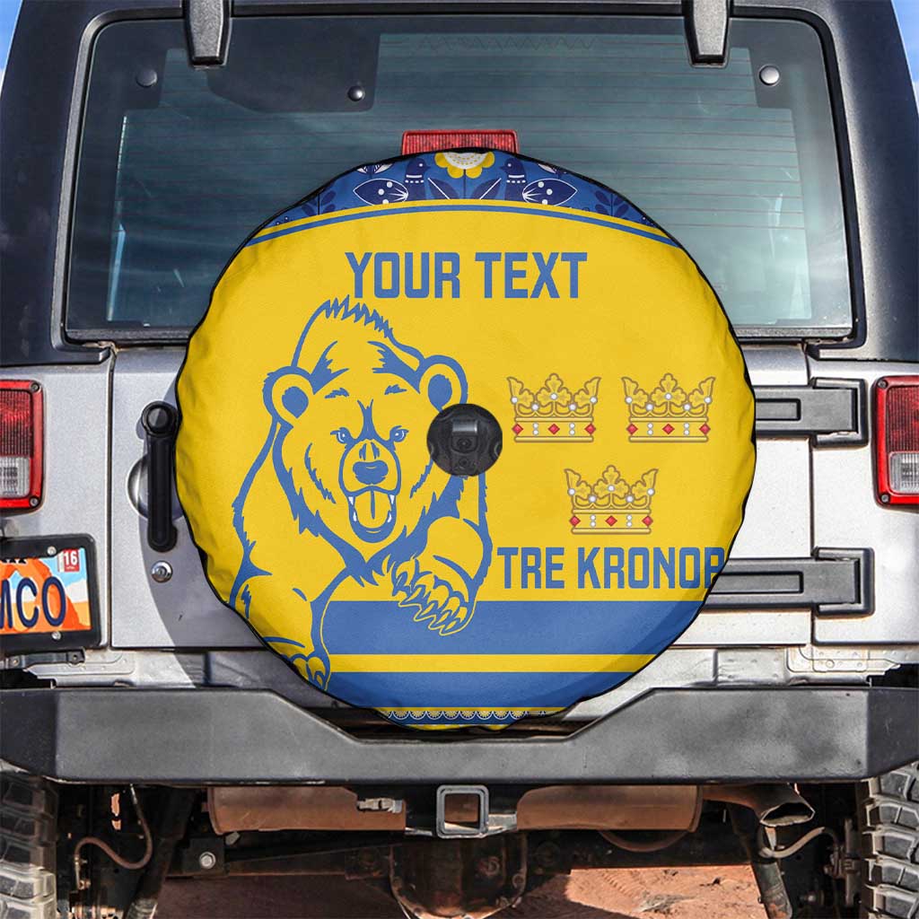 Custom Sweden Ice Hockey Spare Tire Cover 2025 Go Champions Tre Kronor