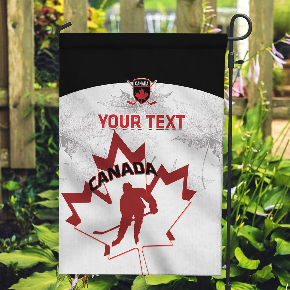 Custom Canada Hockey Garden Flag 2024 Go Maple Leaf - Wonder Print Shop