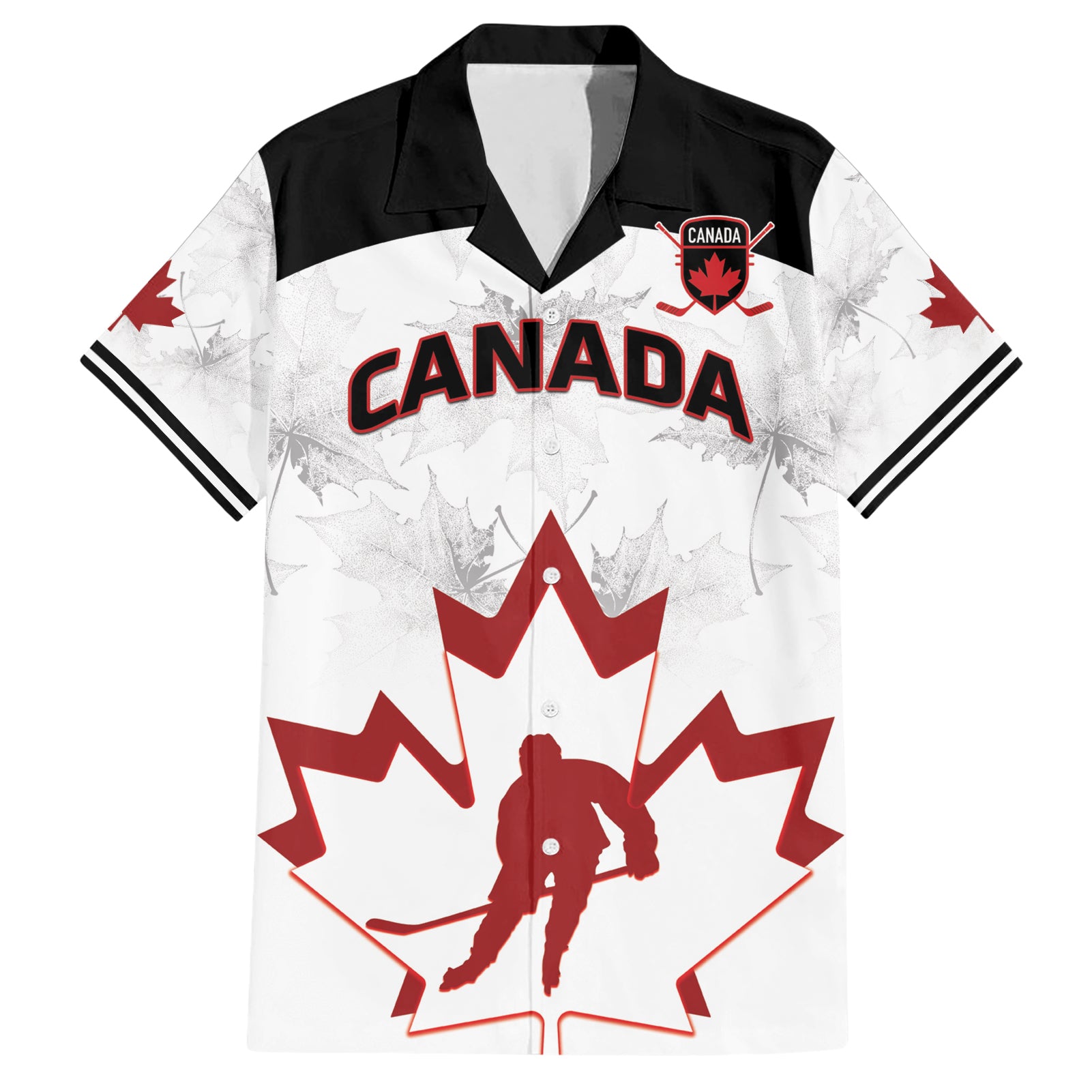 Custom Canada Hockey Hawaiian Shirt 2024 Go Maple Leaf - Wonder Print Shop