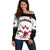 Custom Canada Hockey Off Shoulder Sweater 2024 Go Maple Leaf - Wonder Print Shop