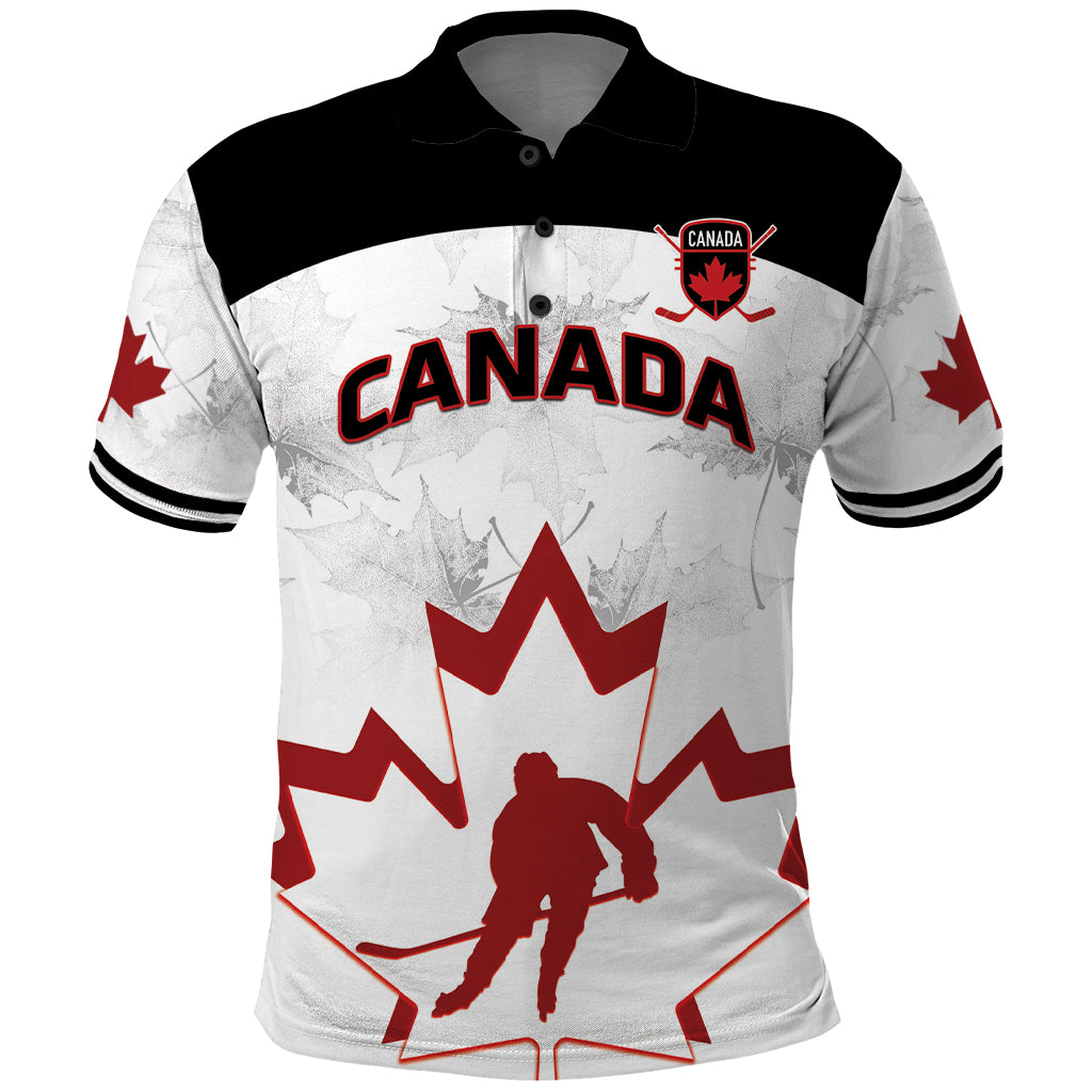 Custom Canada Hockey Polo Shirt 2024 Go Maple Leaf