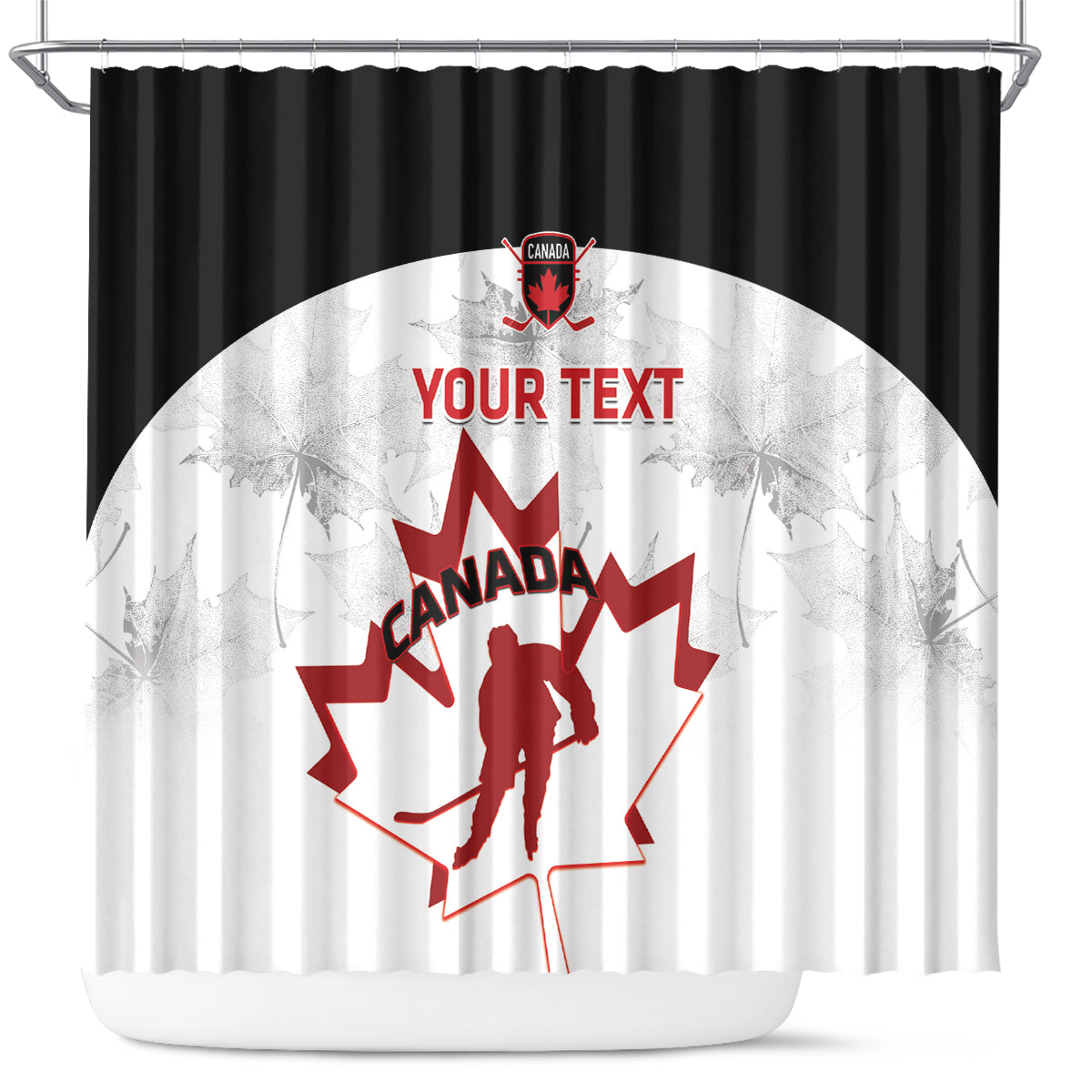 Custom Canada Hockey Shower Curtain 2024 Go Maple Leaf