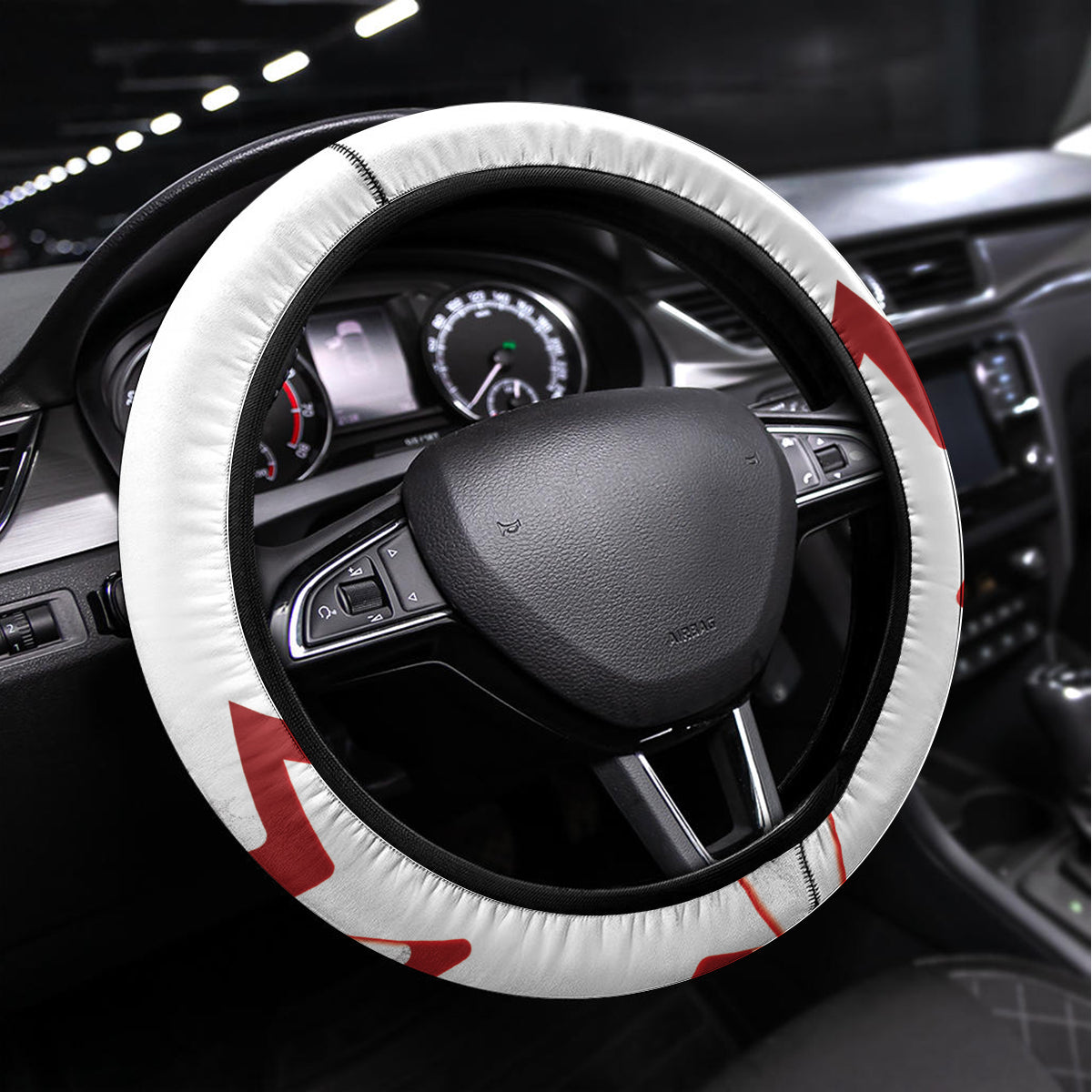 Canada Hockey Steering Wheel Cover 2024 Go Maple Leaf