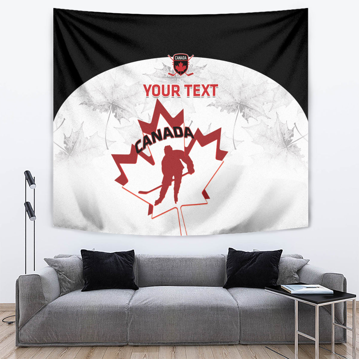 Custom Canada Hockey Tapestry 2024 Go Maple Leaf