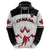 Custom Canada Hockey Zip Hoodie 2024 Go Maple Leaf