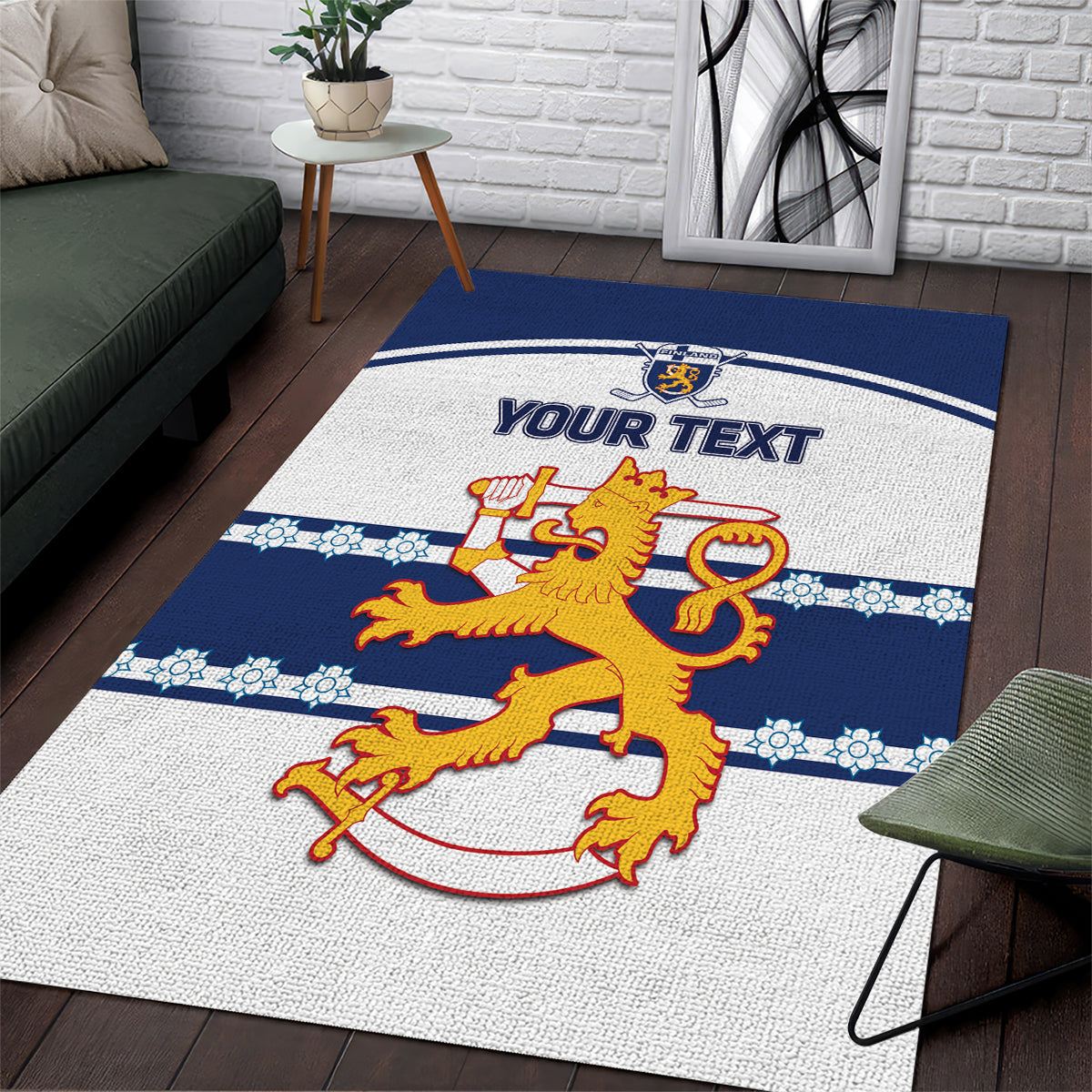 Custom Finland Hockey Area Rug 2024 Go Suomi - Wonder Print Shop