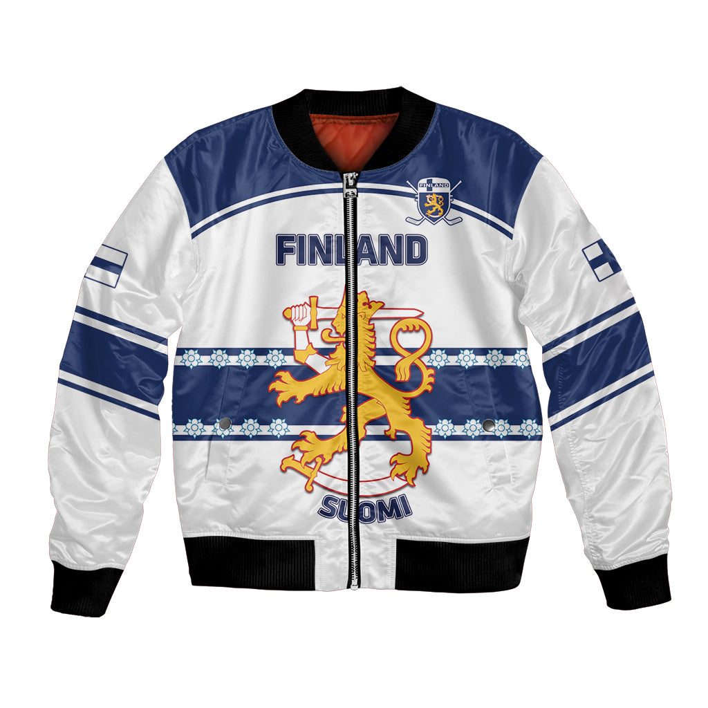 Custom Finland Hockey Bomber Jacket 2024 Go Suomi - Wonder Print Shop