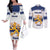 Custom Finland Hockey Couples Matching Off The Shoulder Long Sleeve Dress and Long Sleeve Button Shirt 2024 Go Suomi