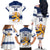 Custom Finland Hockey Family Matching Off The Shoulder Long Sleeve Dress and Hawaiian Shirt 2024 Go Suomi - Wonder Print Shop