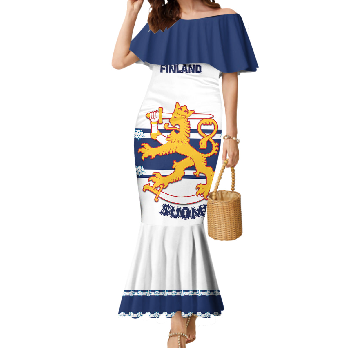 Custom Finland Hockey Mermaid Dress 2024 Go Suomi - Wonder Print Shop