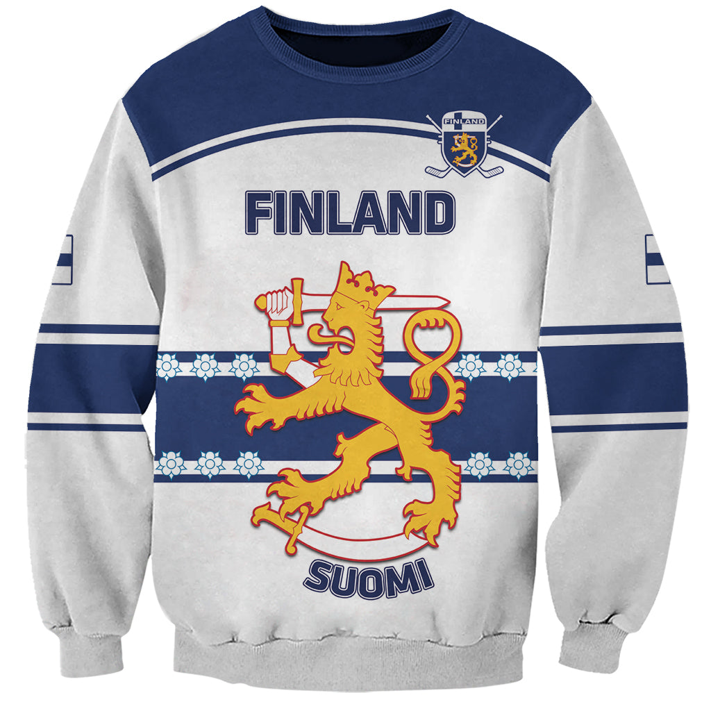 Custom Finland Hockey Sweatshirt 2024 Go Suomi