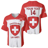 Red and white hockey baseball jersey set, front and back with crest and number 14