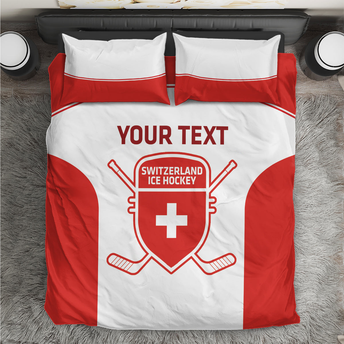 Custom Switzerland Hockey Bedding Set 2024 Go La Nati - Wonder Print Shop