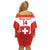 Custom Switzerland Hockey Family Matching Off Shoulder Short Dress and Hawaiian Shirt 2024 Go La Nati - Wonder Print Shop