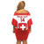 Custom Switzerland Hockey Off Shoulder Short Dress 2024 Go La Nati - Wonder Print Shop