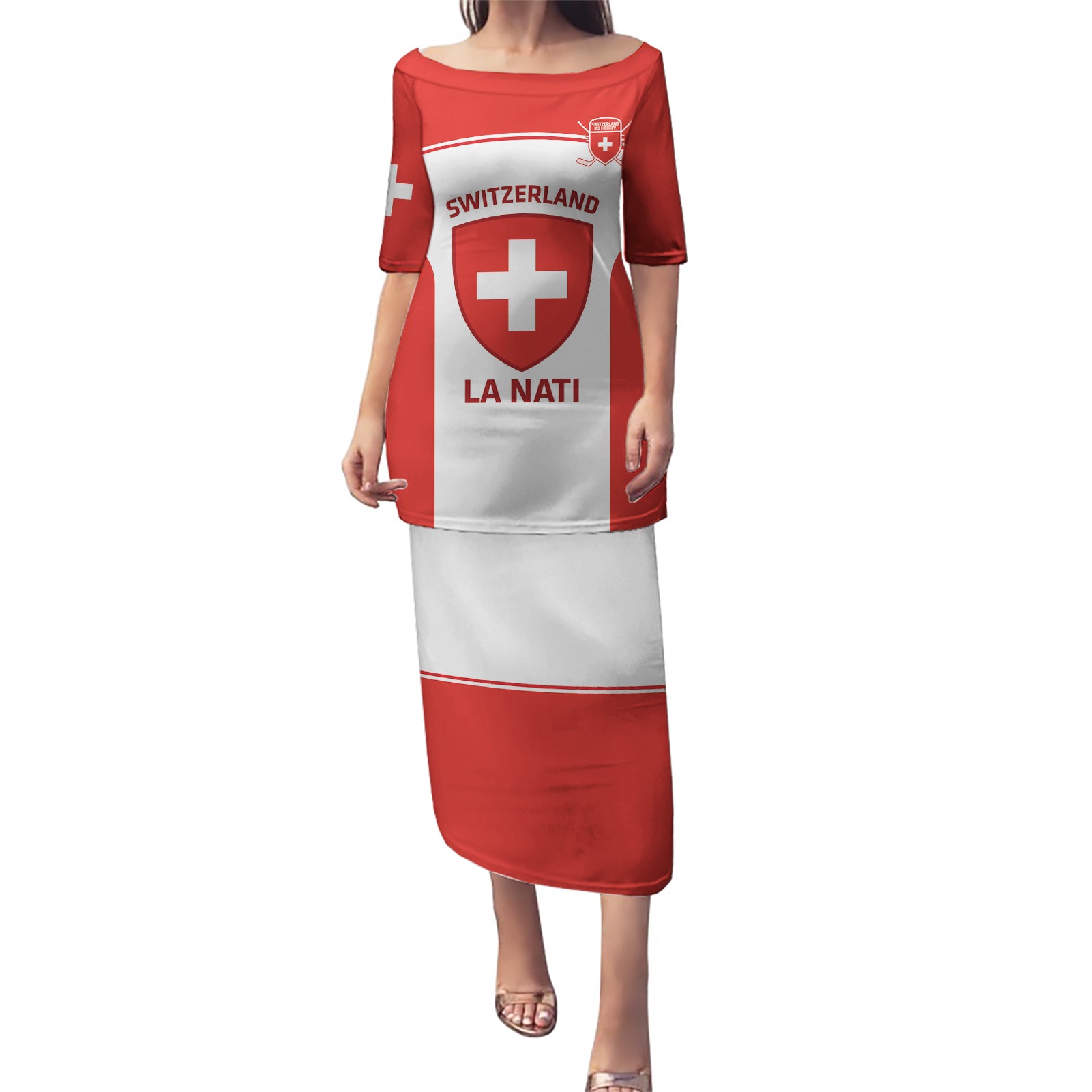 Custom Switzerland Hockey Puletasi 2024 Go La Nati