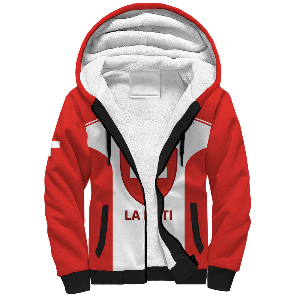 Custom Switzerland Hockey Sherpa Hoodie 2024 Go La Nati