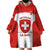 Custom Switzerland Hockey Wearable Blanket Hoodie 2024 Go La Nati