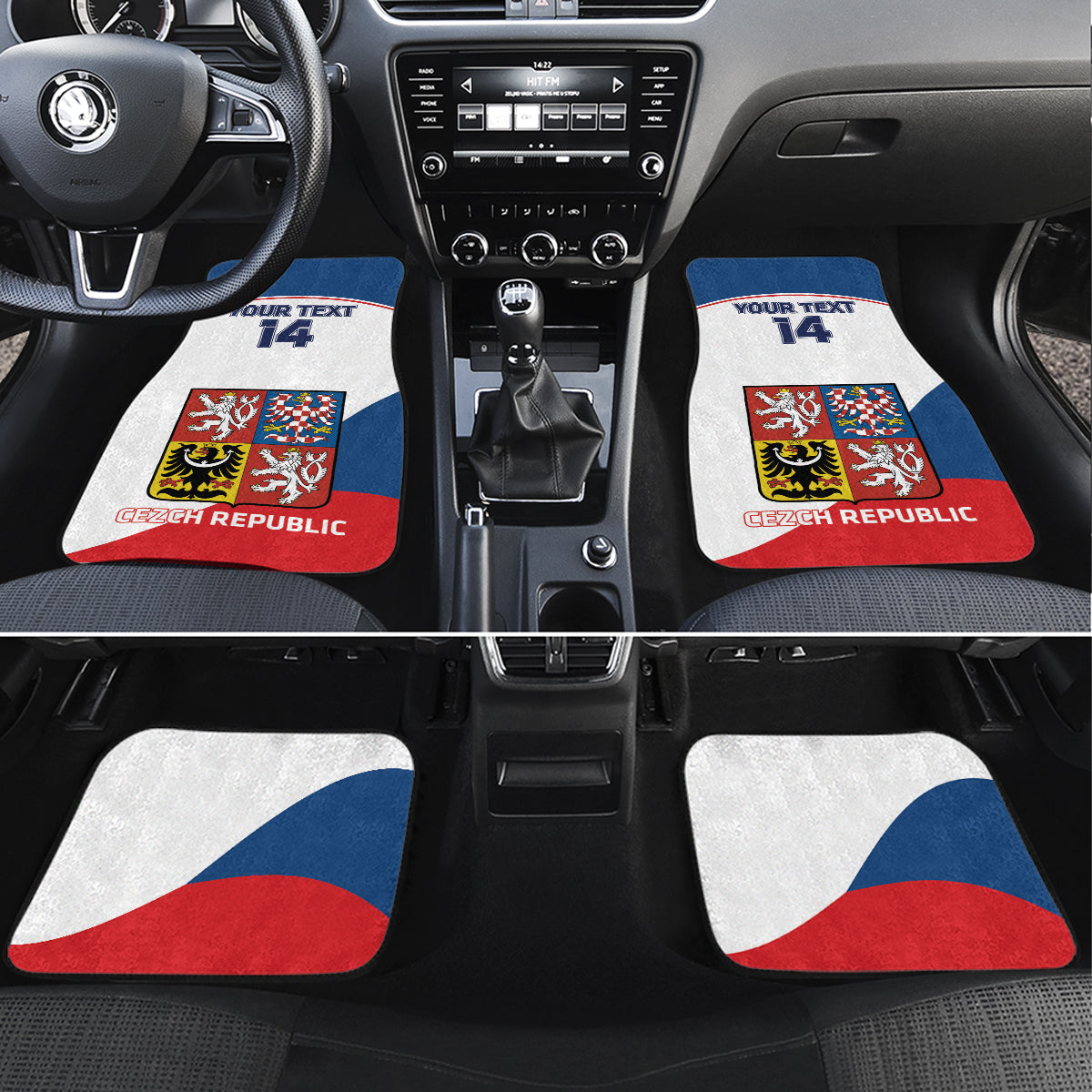 Custom Czech Republic Hockey Car Mats 2024 Go Czechia - Wonder Print Shop