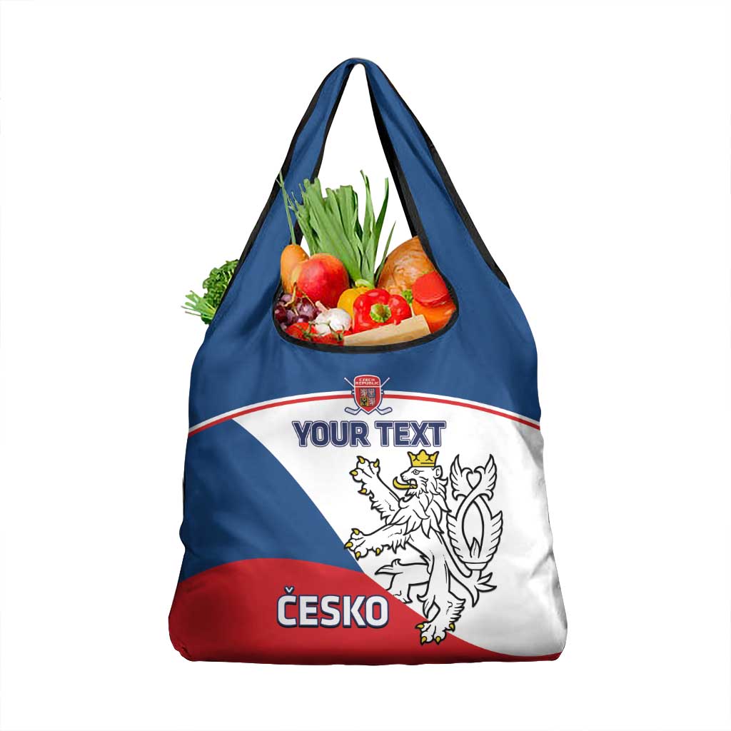 Custom Czech Republic Hockey Grocery Bag Go Czechia