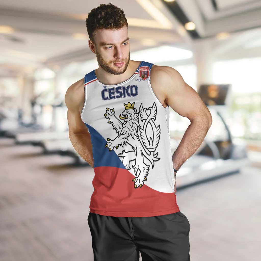 Custom Czech Republic Hockey Men Tank Top 2024 Go Czechia - Wonder Print Shop