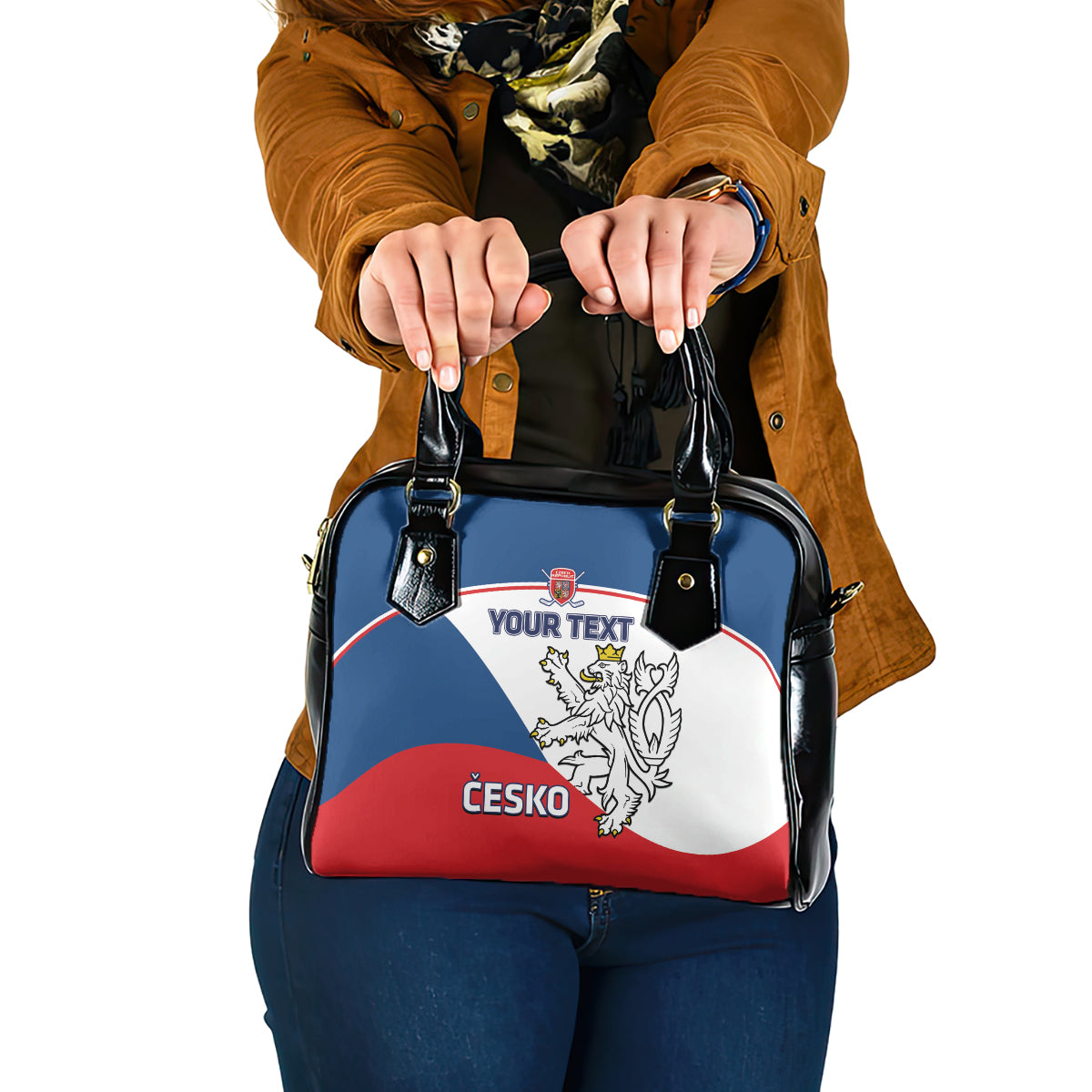 Custom Czech Republic Hockey Shoulder Handbag 2024 Go Czechia