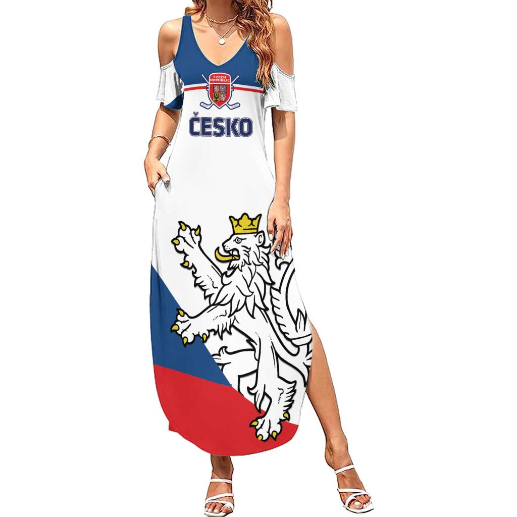 Custom Czech Republic Hockey Summer Maxi Dress 2024 Go Czechia LT14