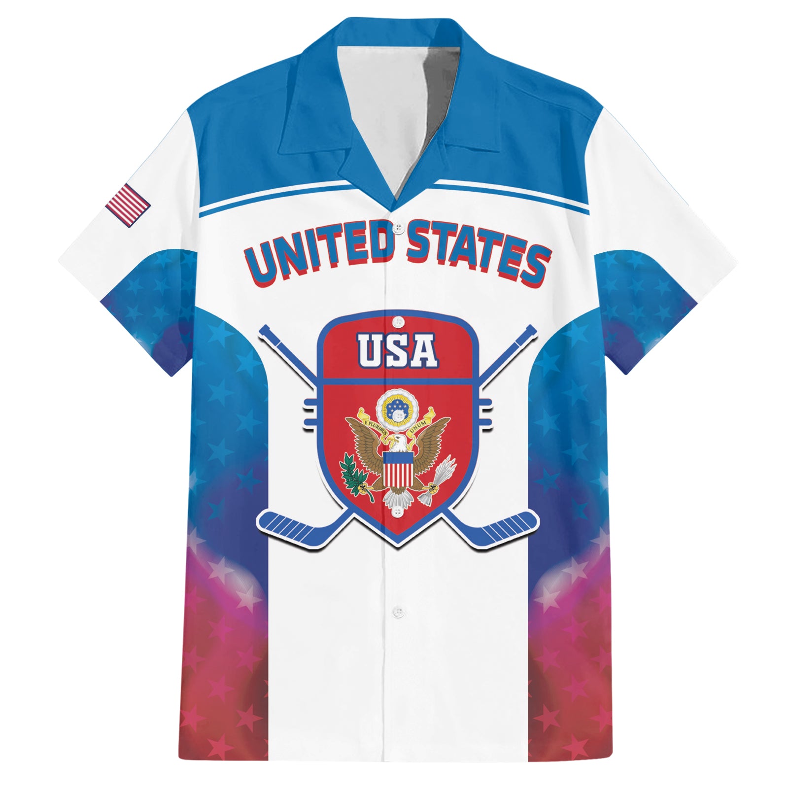 Custom United States Hockey Hawaiian Shirt 2024 Go USA - Wonder Print Shop