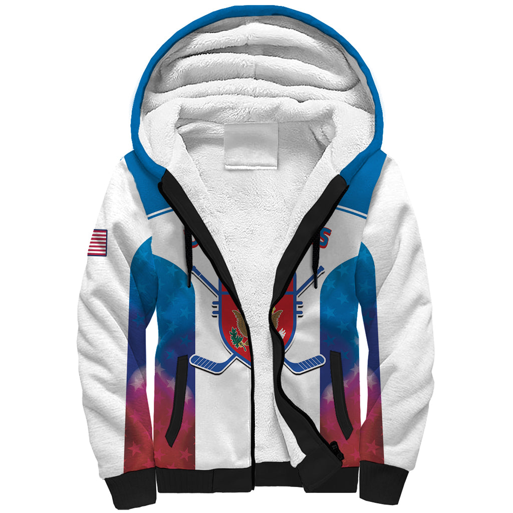 Custom United States Hockey Sherpa Hoodie 2024 Go USA