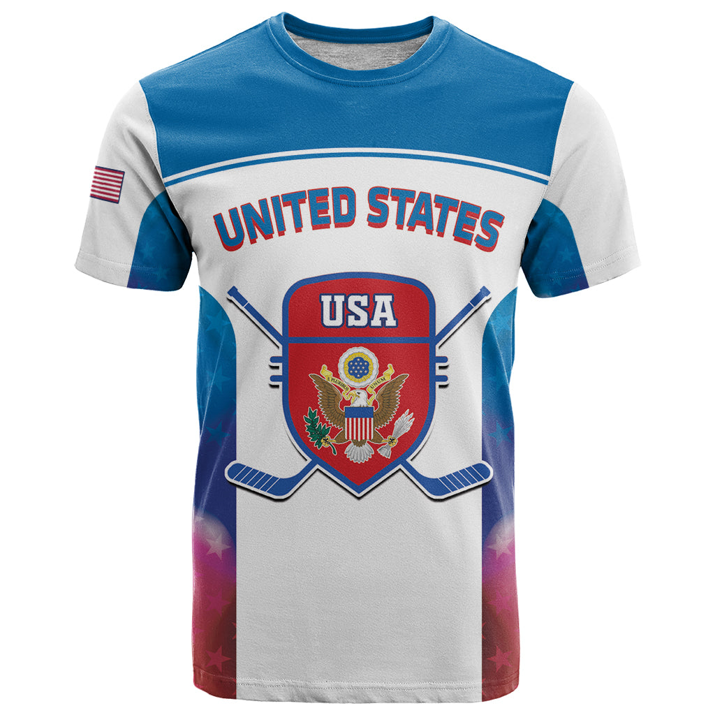 Custom United States Hockey T Shirt 2024 Go USA