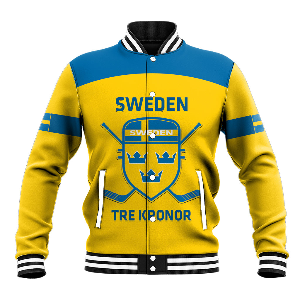 Custom Sweden Hockey Baseball Jacket 2024 Go Swedish - Wonder Print Shop