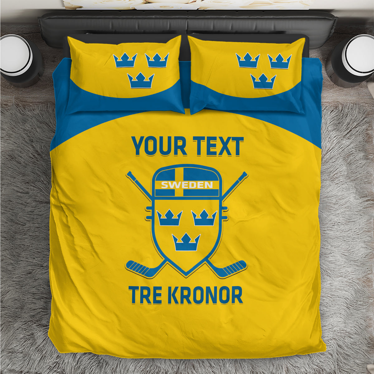 Custom Sweden Hockey Bedding Set 2024 Go Swedish - Wonder Print Shop