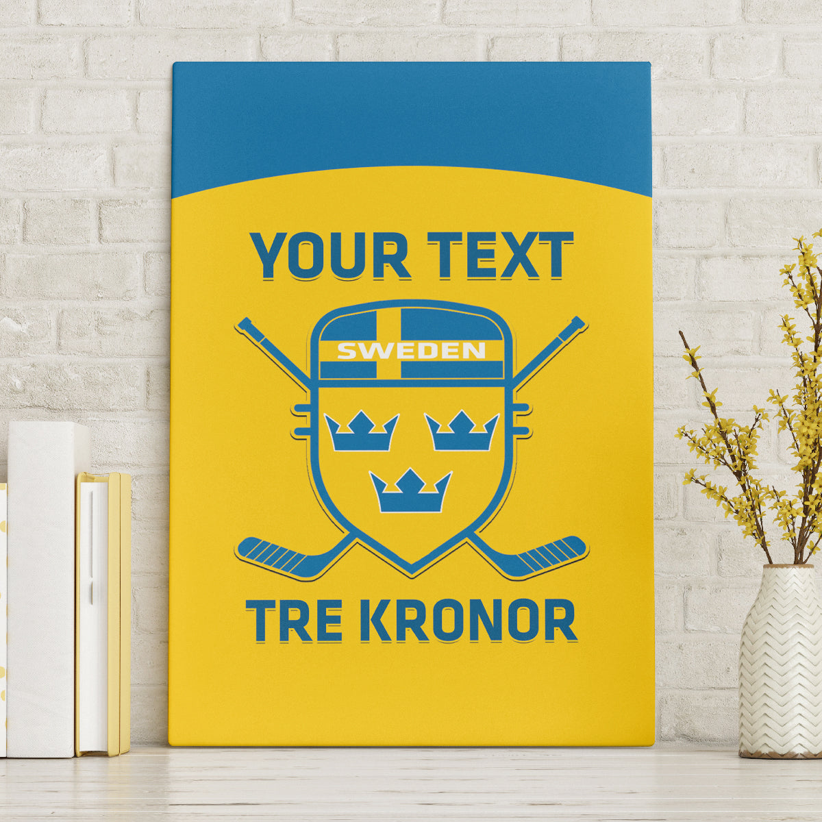 Custom Sweden Hockey Canvas Wall Art 2024 Go Swedish - Wonder Print Shop