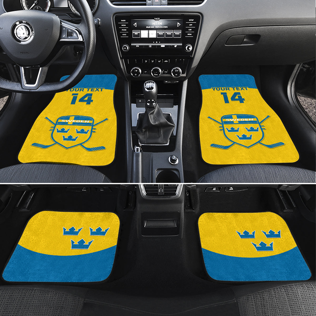 Custom Sweden Hockey Car Mats 2024 Go Swedish - Wonder Print Shop