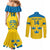 Custom Sweden Hockey Couples Matching Mermaid Dress and Long Sleeve Button Shirt 2024 Go Swedish