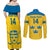 Custom Sweden Hockey Couples Matching Off Shoulder Maxi Dress and Long Sleeve Button Shirt 2024 Go Swedish - Wonder Print Shop