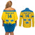 Custom Sweden Hockey Couples Matching Off Shoulder Short Dress and Long Sleeve Button Shirt 2024 Go Swedish - Wonder Print Shop