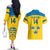 Custom Sweden Hockey Couples Matching Off The Shoulder Long Sleeve Dress and Hawaiian Shirt 2024 Go Swedish - Wonder Print Shop