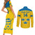 Custom Sweden Hockey Couples Matching Short Sleeve Bodycon Dress and Long Sleeve Button Shirt 2024 Go Swedish - Wonder Print Shop